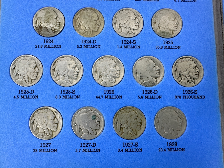 Complete Collection Of (64) Buffalo Nickels From 1913 To 1938 [Photo 5]