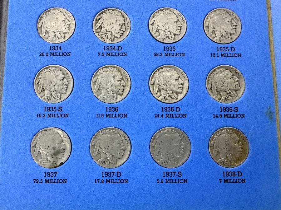 Complete Collection Of (64) Buffalo Nickels From 1913 To 1938 [Photo 7]