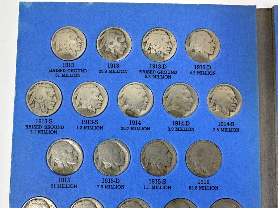 Complete Collection Of (64) Buffalo Nickels From 1913 To 1938 [Photo 2]