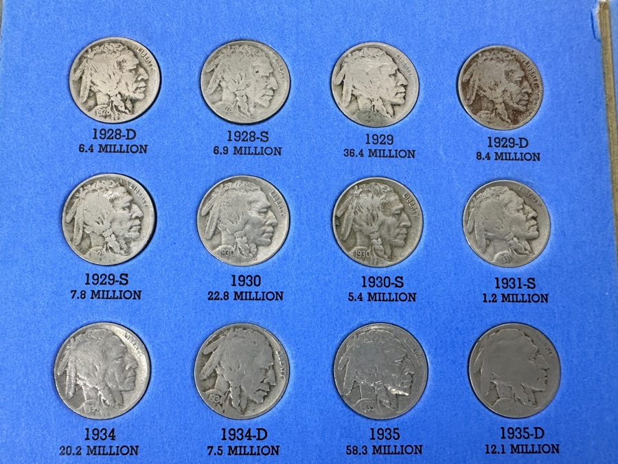 Complete Collection Of (64) Buffalo Nickels From 1913 To 1938 [Photo 6]
