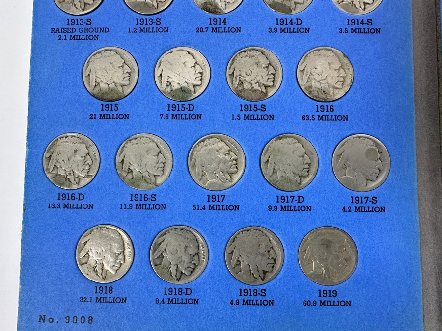 Complete Collection Of (64) Buffalo Nickels From 1913 To 1938 [Photo 3]