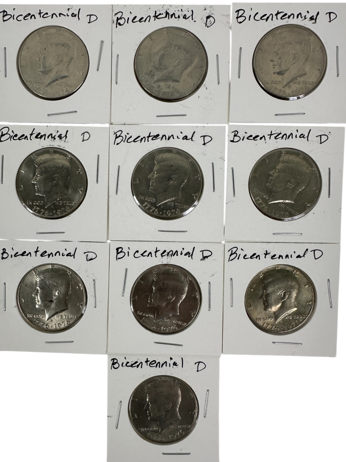 (10) 1976 Kennedy Half Dollars - See Photos