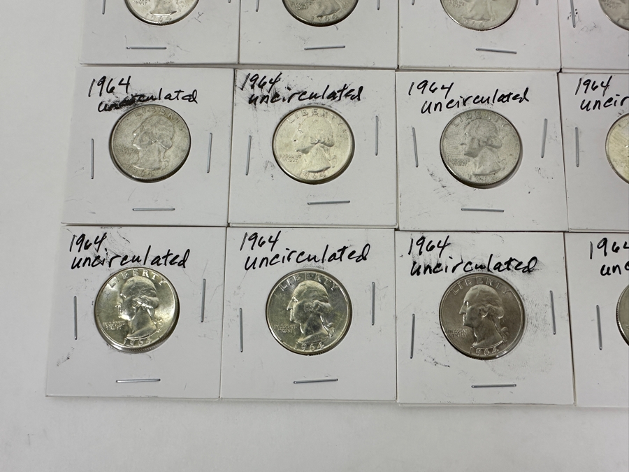 (20) 1964 Uncirculated Silver Washington Quarters [Photo 4]