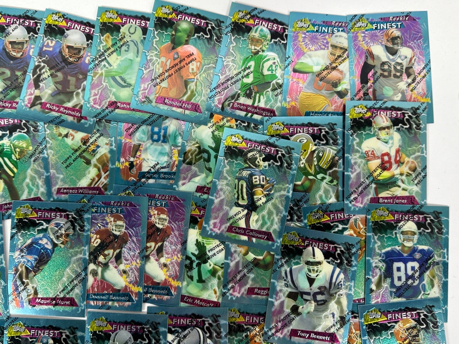 1995 Topps Finest Refractor Football Cards [Photo 6]