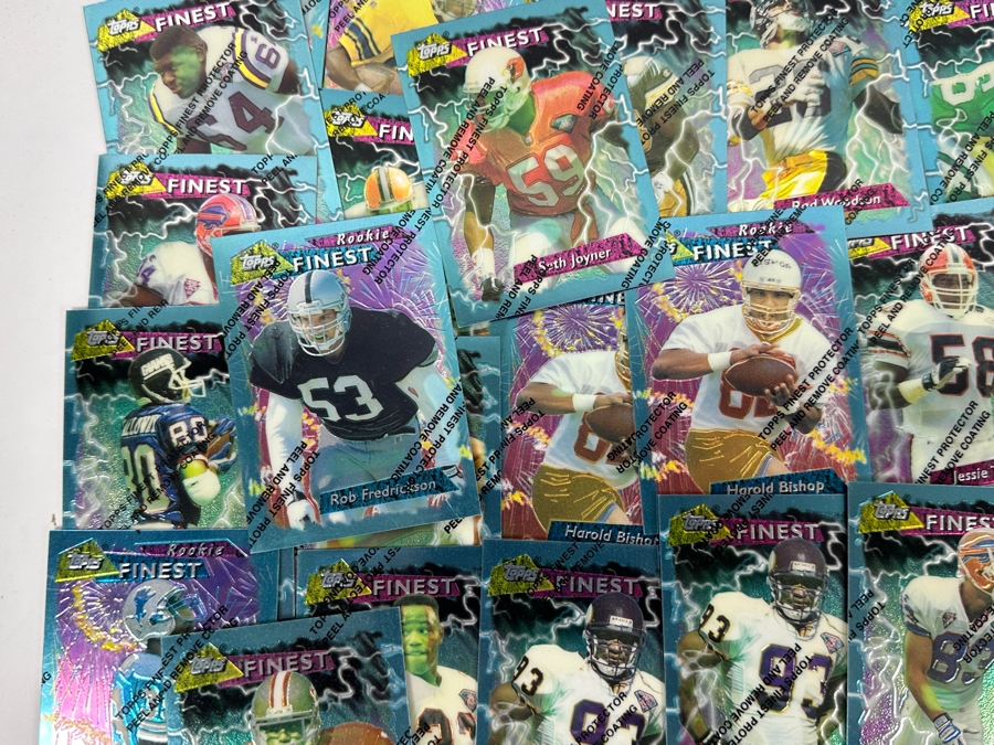1995 Topps Finest Refractor Football Cards [Photo 10]