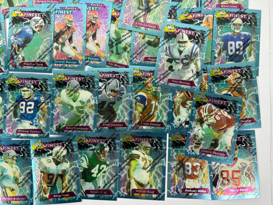 1995 Topps Finest Refractor Football Cards [Photo 5]