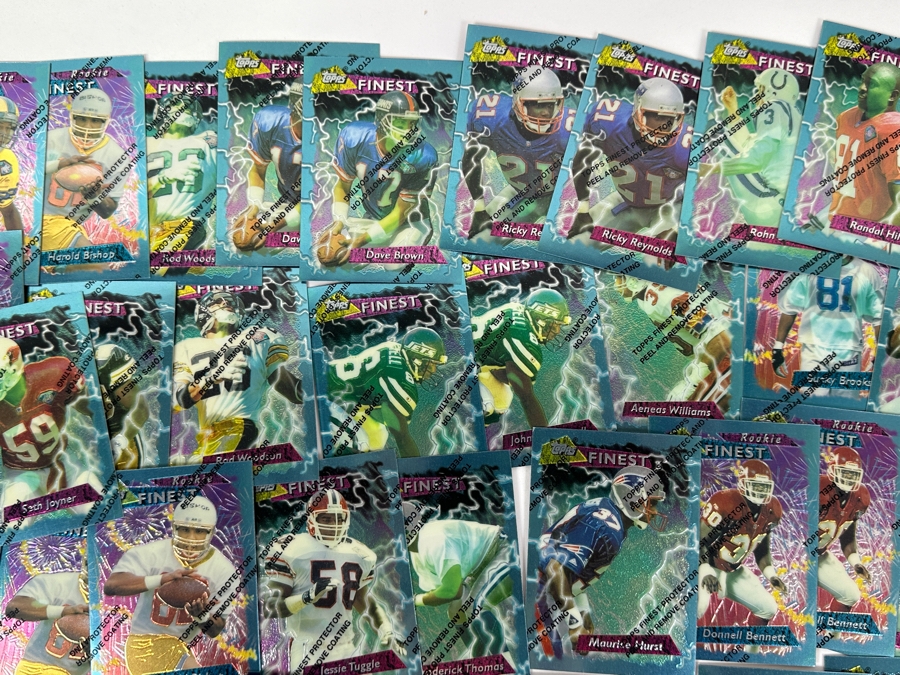 1995 Topps Finest Refractor Football Cards [Photo 7]