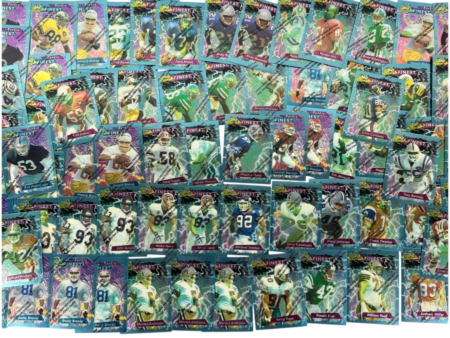 1995 Topps Finest Refractor Football Cards