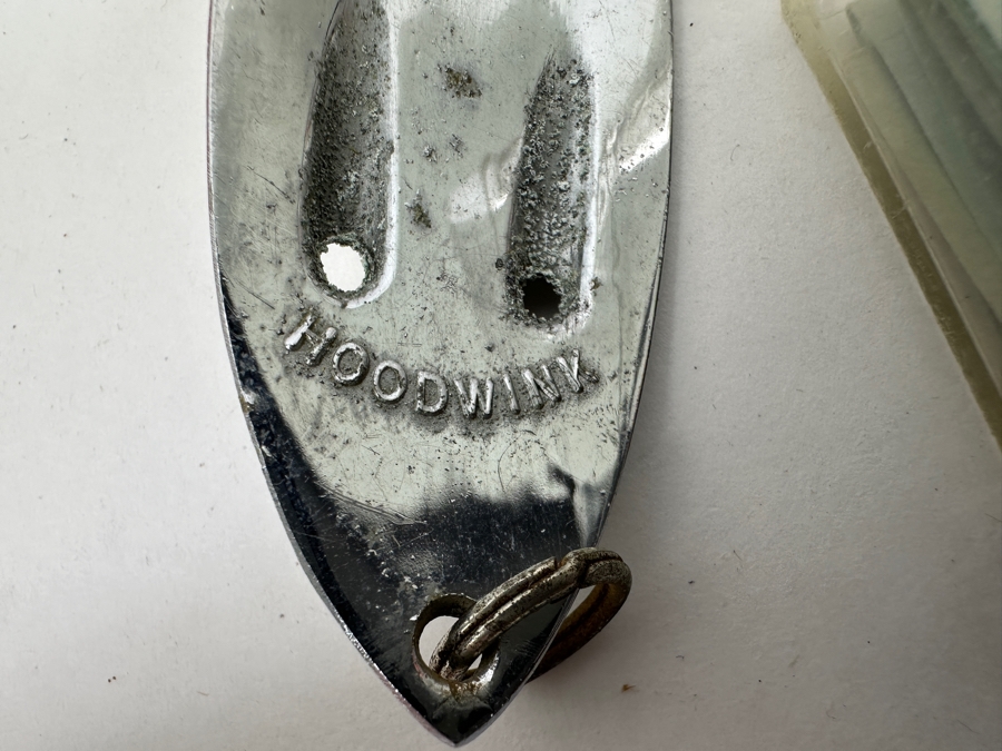 Collection Of Vintage Fishing Lures Including A Hellbender 'Hellraiser' Topwater Lure In Original Box, Johnson Silver Minnow Spoon, And Various Other Spinners And Spoons From The Mid-20th Century. 
 [Photo 17]