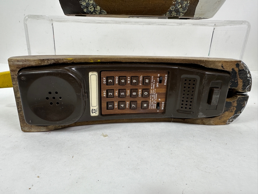 Vintage Hand-Painted Wooden Mallard Drake Duck Decoy Phone 13'W x 6.5'H [Photo 5]