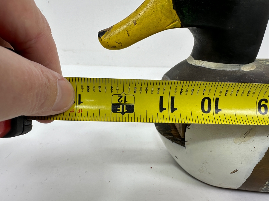 Vintage Hand-Painted Wooden Mallard Drake Duck Decoy Phone 13'W x 6.5'H [Photo 8]