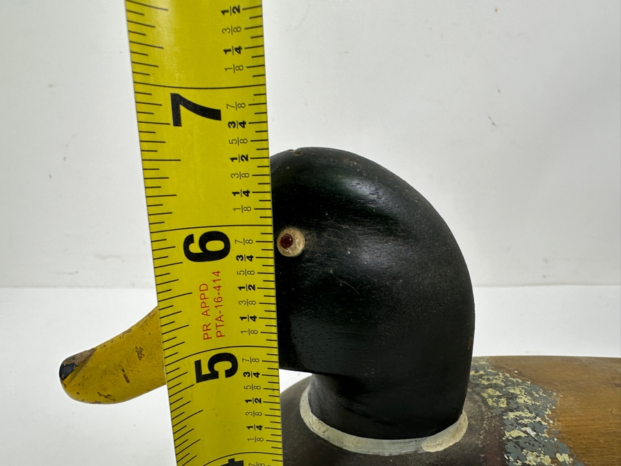 Vintage Hand-Painted Wooden Mallard Drake Duck Decoy Phone 13'W x 6.5'H [Photo 9]