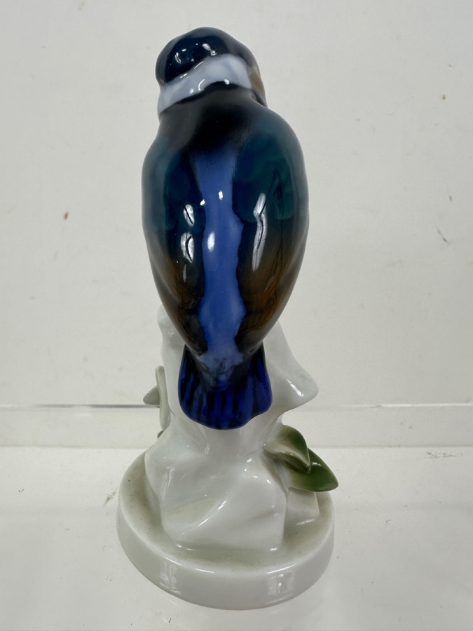 Vintage Rosenthal Porcelain Figurine Of A Kingfisher Bird Designed By Josef Fischer In 1926 4.5'H
 [Photo 3]