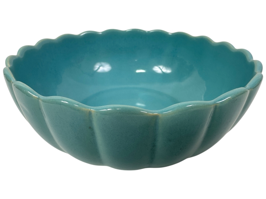 1930s Padre Pottery California, USA Scalloped-Edge Bowl 7'W x 2.75'H