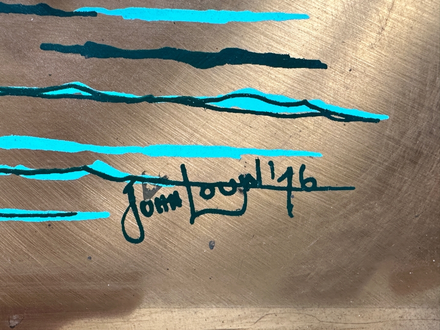 Vintage 1976 John Louw Signed 3D Copper Wall Art Piece with Largemouth Bass Fish [Photo 4]