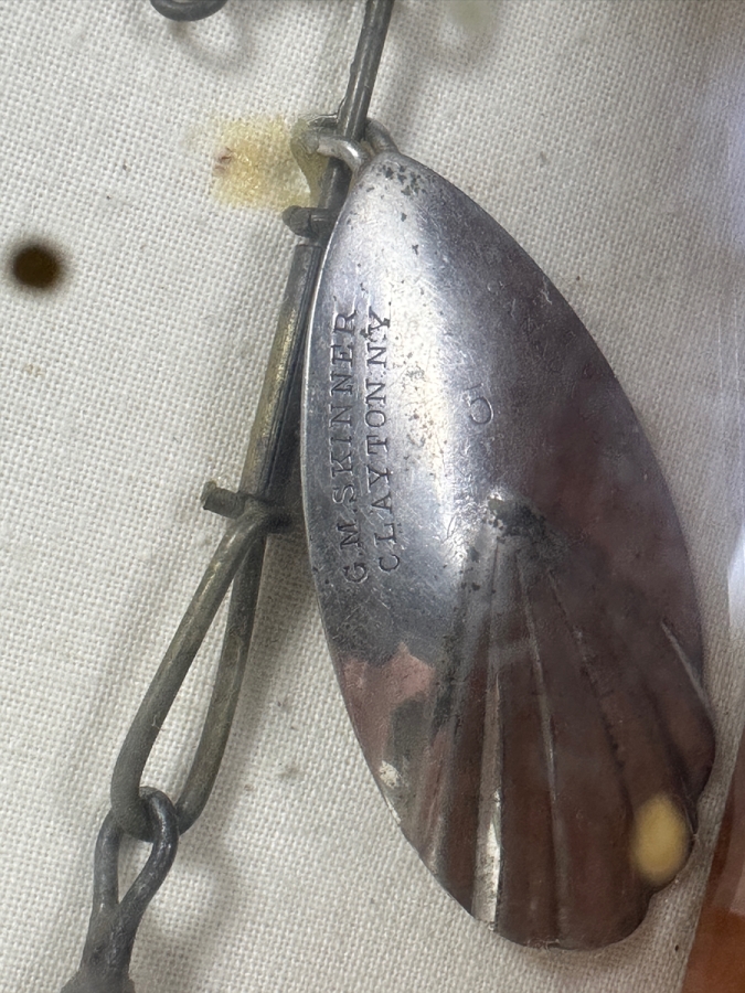 Antique/Vintage Wooden Fishing Lures And Tackle Displayed In Wooden Shadow Box 15'W x 12'H x 3'D [Photo 8]