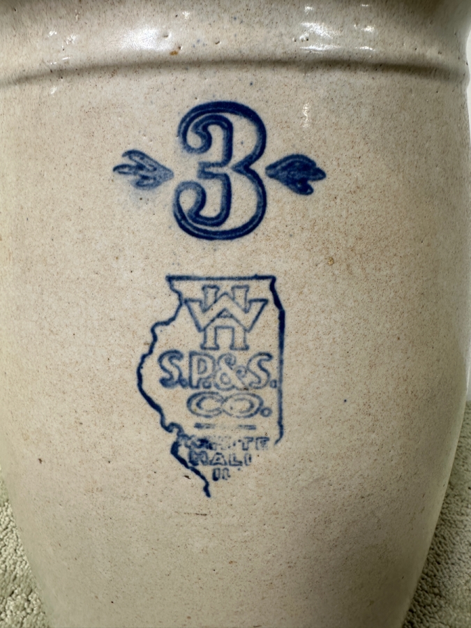 Antique Western Stoneware Company 3-Gallon Stoneware Butter Churn 29.5'H [Photo 5]