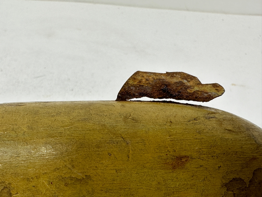 Vintage Hand-Painted and Carved Folk Art Beaver Fishing Decoy 11'L [Photo 8]