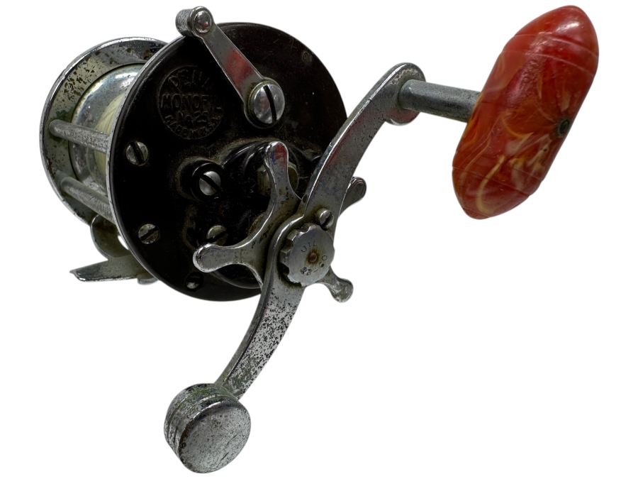 Vintage Penn Monofil No. 25 Conventional Fishing Reel, Made in USA