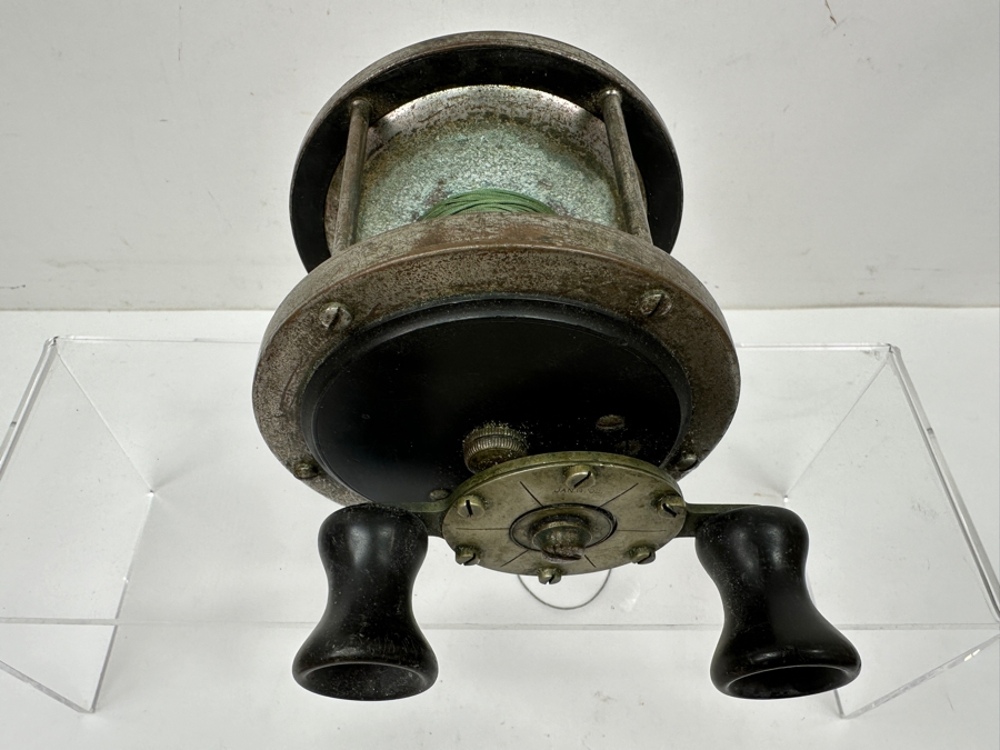 Antique 1902 Patent Date Salt Water Fishing Reel 450 Yards [Photo 4]