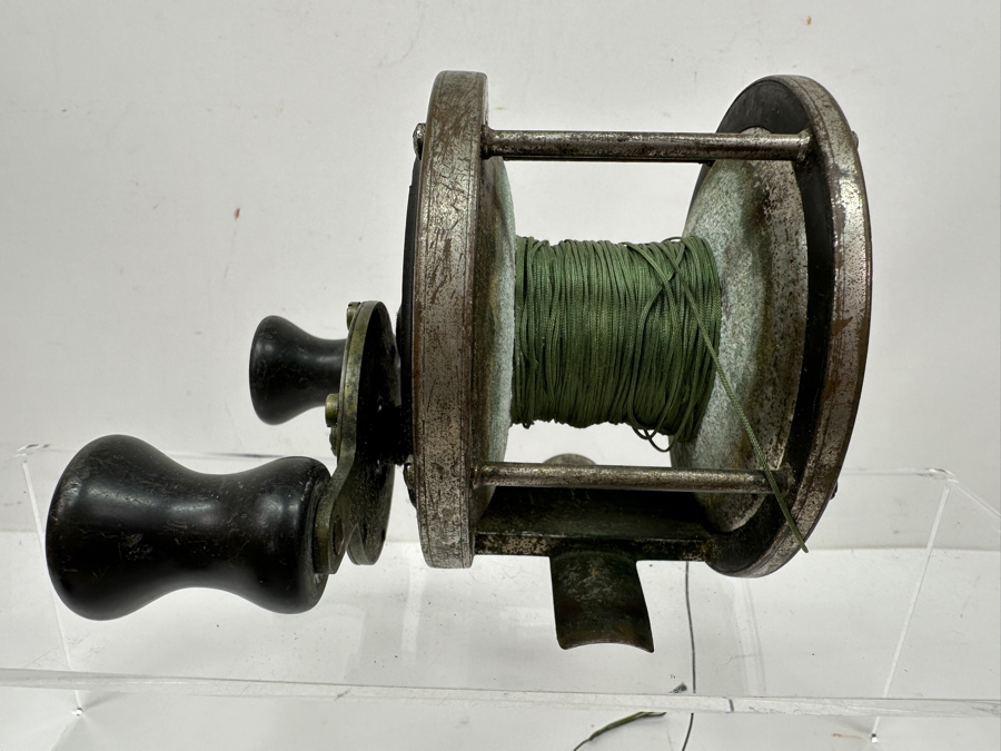 Antique 1902 Patent Date Salt Water Fishing Reel 450 Yards [Photo 5]