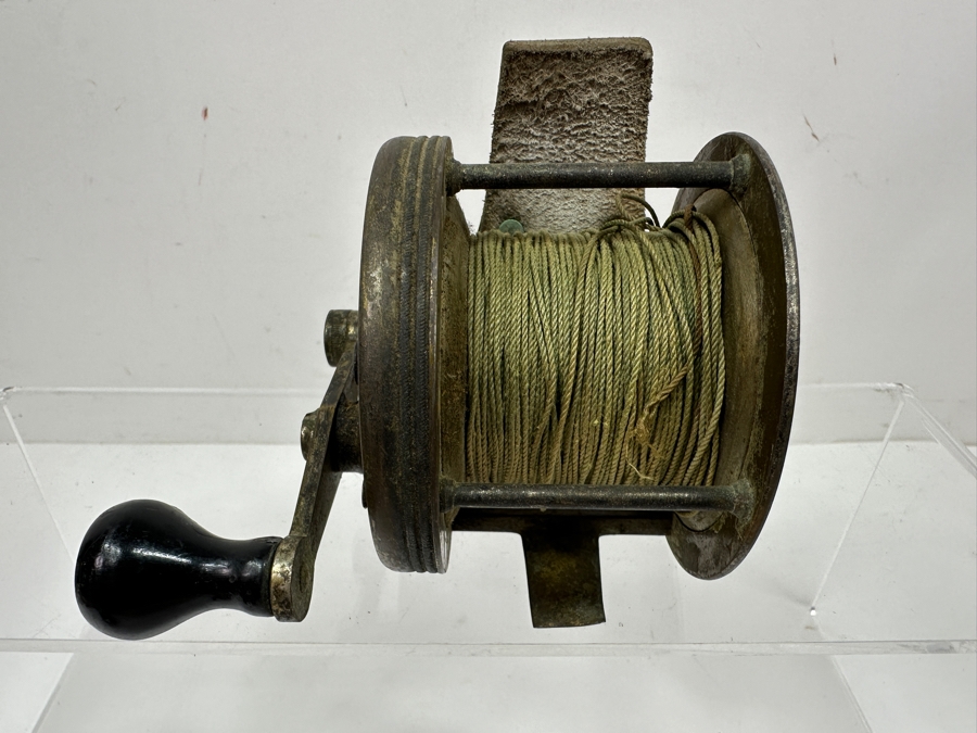Vintage Brass California Free Spool Fishing Reel 250 Yards [Photo 4]