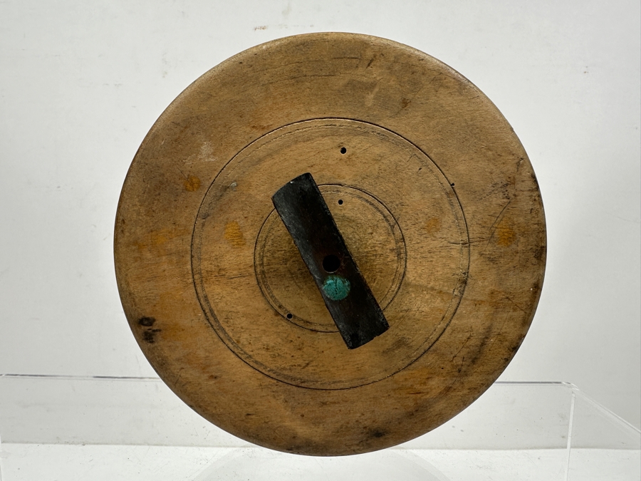Antique Sidewinder Wooden Fishing Reel 5.5'W [Photo 3]