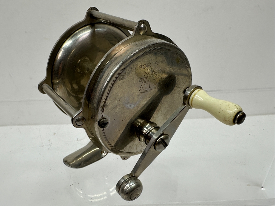 Vintage Atlas Portage Fishing Reel, Made in USA [Photo 3]