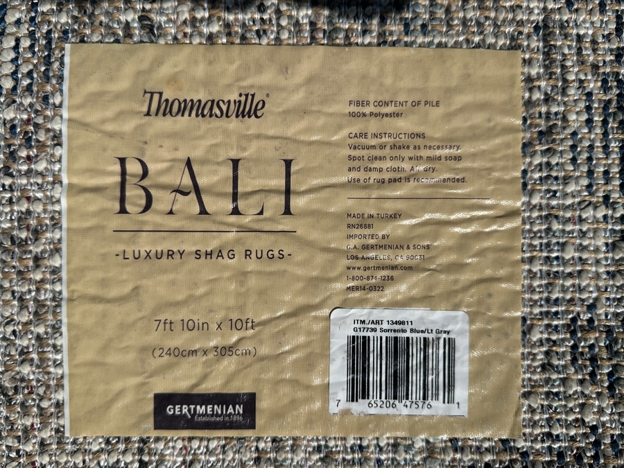 Thomasville Bali Luxury Shag Rug 7' 10' X 10' Made In Turkey [Photo 4]
