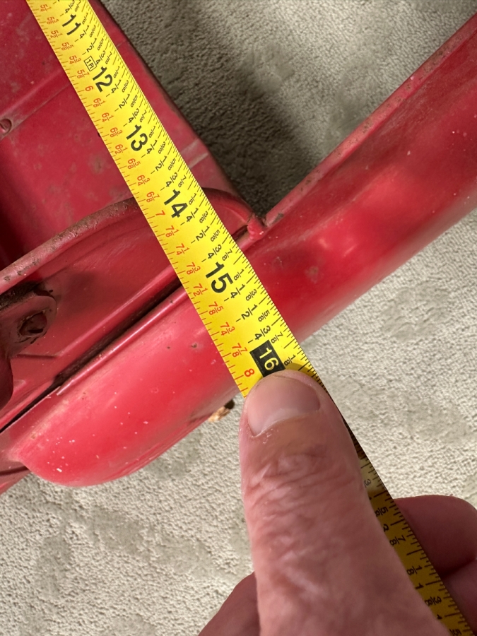 1940s Murray Station Wagon Pedal Car - Fire Chief Model - Steering Wheel Not Connected, Missing Pedals  50'W x 16'D x 20.5'H
 [Photo 13]