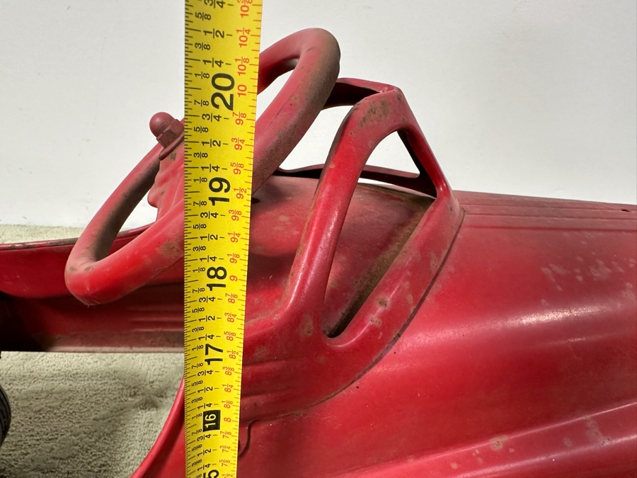 1940s Murray Station Wagon Pedal Car - Fire Chief Model - Steering Wheel Not Connected, Missing Pedals  50'W x 16'D x 20.5'H
 [Photo 14]