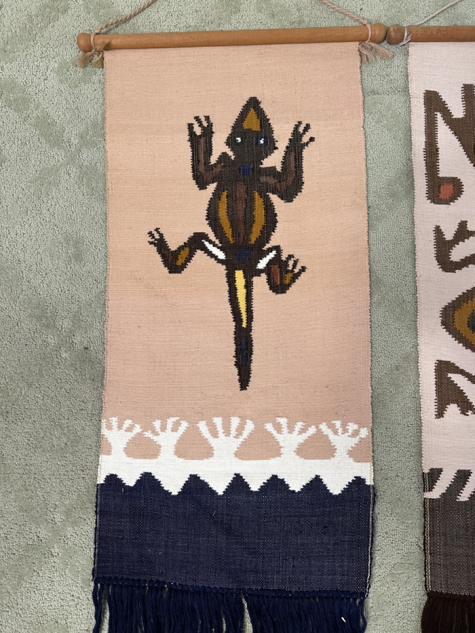 Pair Of Hand Woven Ecuadorian Wool Wall Hangings 17'W X 43'L [Photo 3]