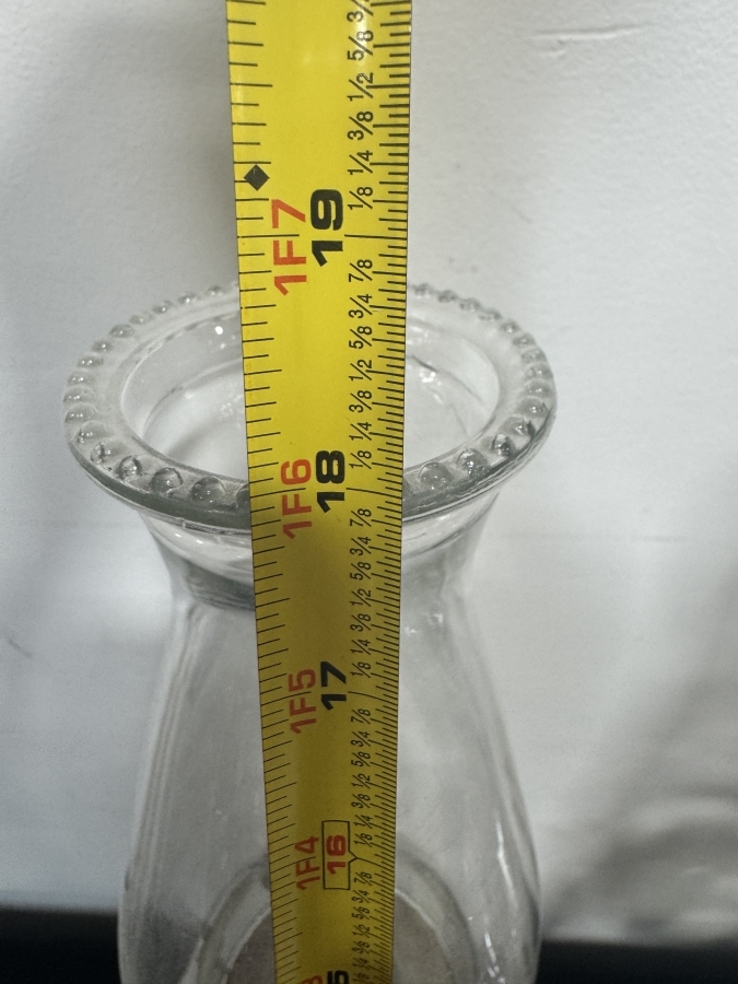 (3) Vintage Clear Glass Oil Lamps 18' - 19'H [Photo 6]