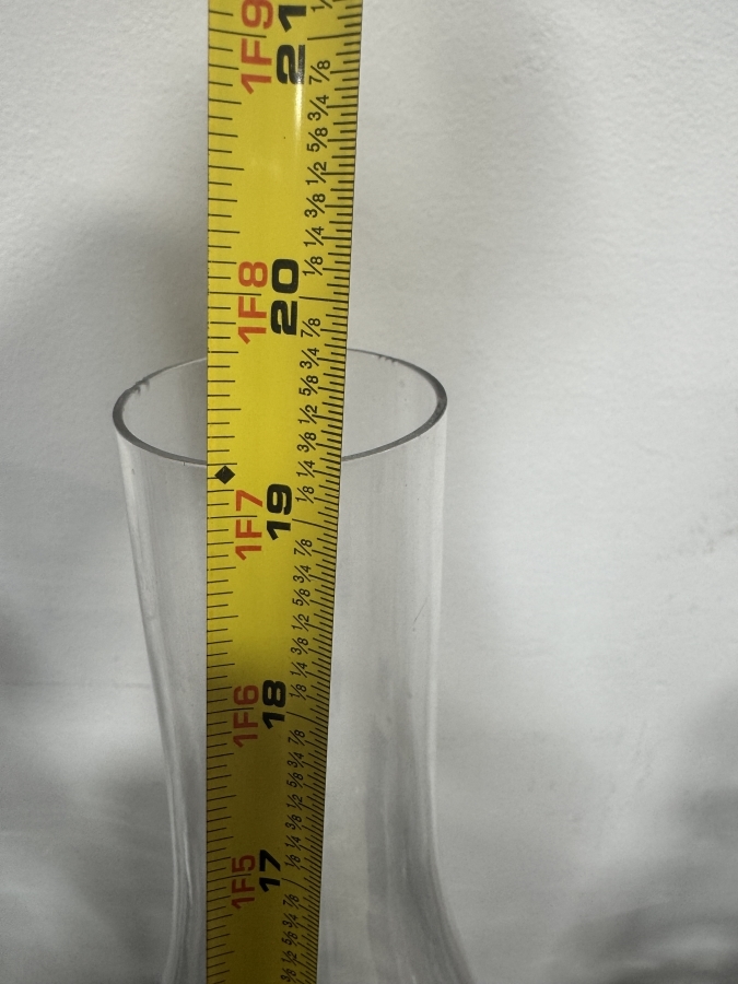 (3) Vintage Clear Glass Oil Lamps 18' - 19'H [Photo 7]