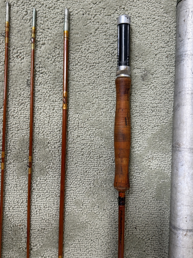 Vintage Phillipson Paragon Bamboo Fly Fishing Rod Pole 8.5' [Photo 3]