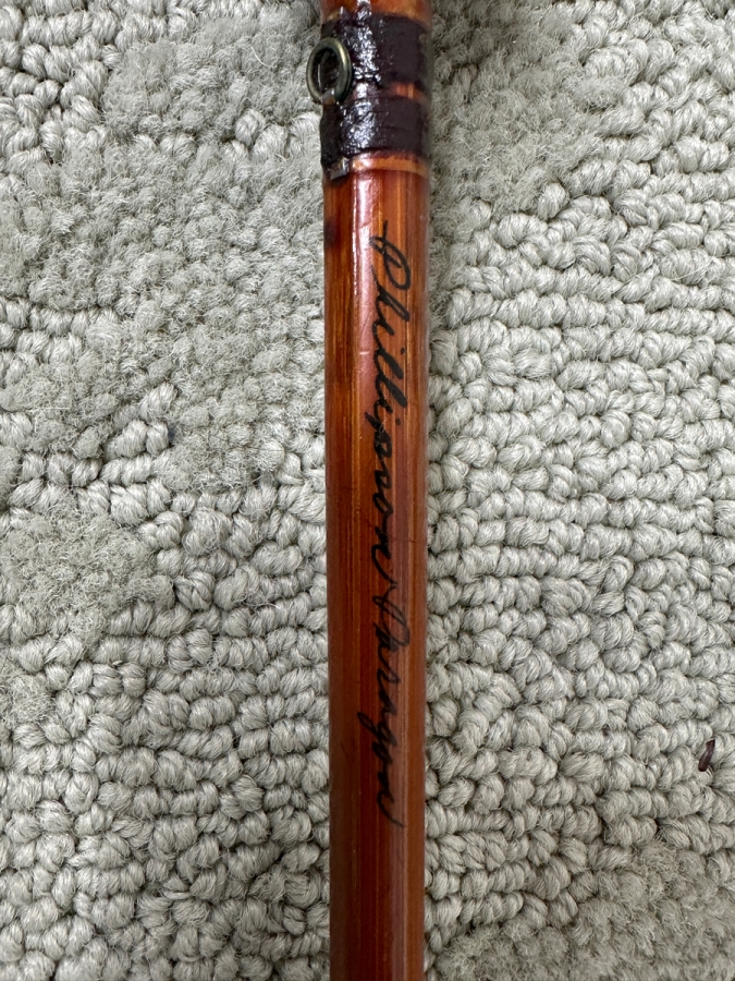 Vintage Phillipson Paragon Bamboo Fly Fishing Rod Pole 8.5' [Photo 2]