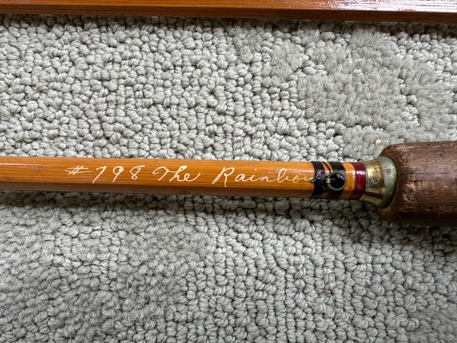 Vintage Bamboo Fly Fishing Rod Pole Marked #798 The Rainbow [Photo 2]