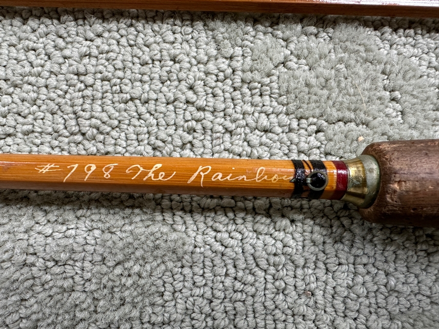 Vintage Bamboo Fly Fishing Rod Pole Marked #798 The Rainbow [Photo 3]