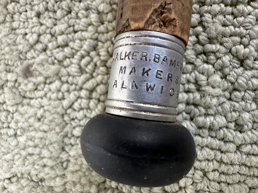 Rare British Antique J. J. S. Walker Bampton & Co. Makers Alnwick Bamboo Fly Fishing Rod Pole Serial No. 30717 [Photo 7]