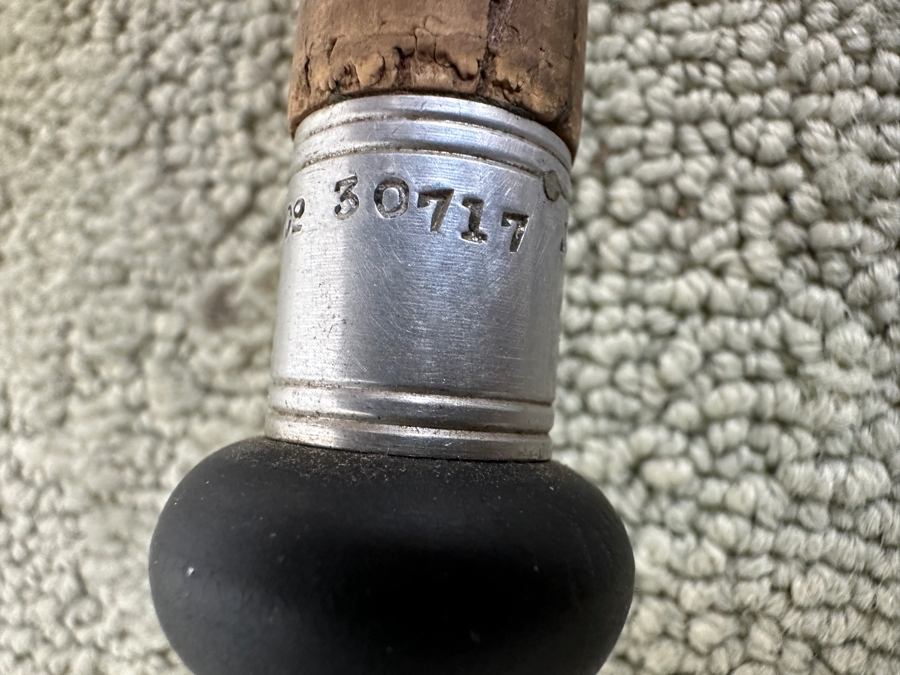 Rare British Antique J. J. S. Walker Bampton & Co. Makers Alnwick Bamboo Fly Fishing Rod Pole Serial No. 30717 [Photo 8]