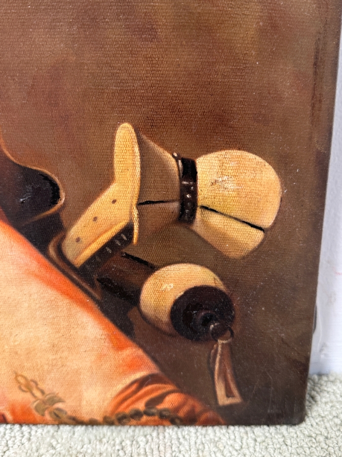 Just Added - Original Oil Painting On Canvas After French Artist Jean-Leon Gerome's 1869 Painting Titled 'Bashi-Bazouk' 15' X 20' [Photo 5]