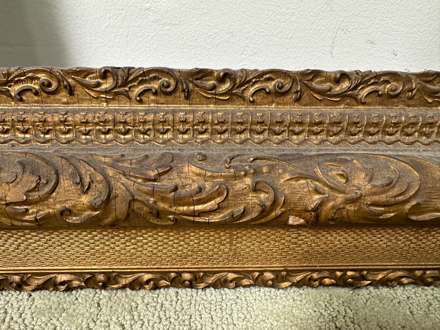 Just Added - Antique Gilt Wooden Picture Frame 15 X 20 Painting 25.5 X 30.5 [Photo 2]