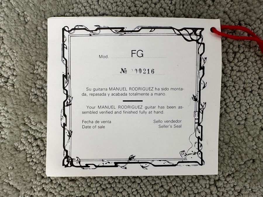 Just Added - Like New Spanish Handmade Flamenco Guitar By Manuel Rodriguez E Hijos - Luthier Of Concert Guitars For Classic And Flamenco Model FC With Hardcase And Nylon Strings - Madrid, Spain [Photo 10]