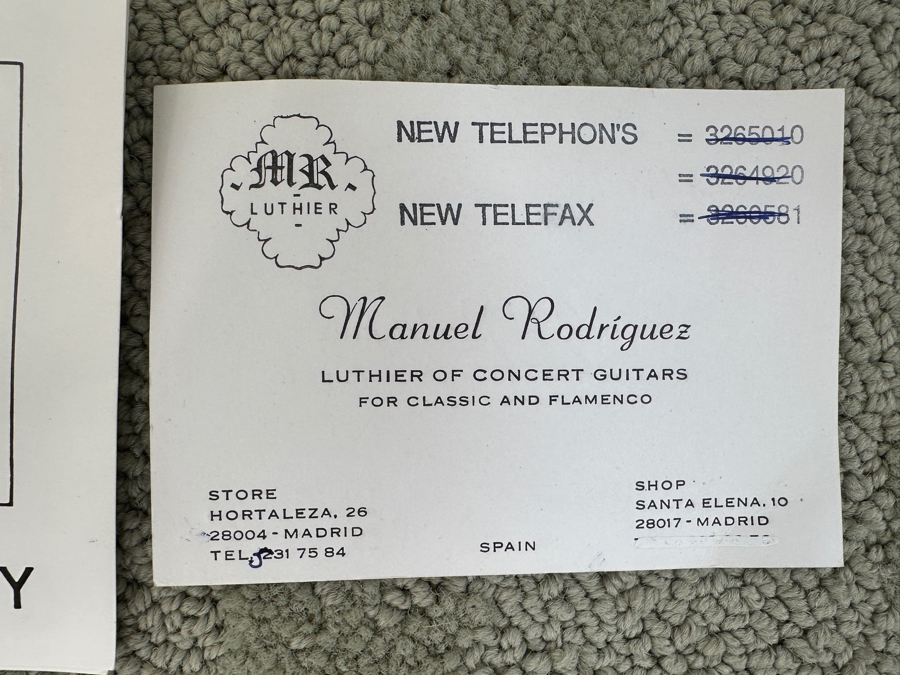 Just Added - Like New Spanish Handmade Flamenco Guitar By Manuel Rodriguez E Hijos - Luthier Of Concert Guitars For Classic And Flamenco Model FC With Hardcase And Nylon Strings - Madrid, Spain [Photo 9]