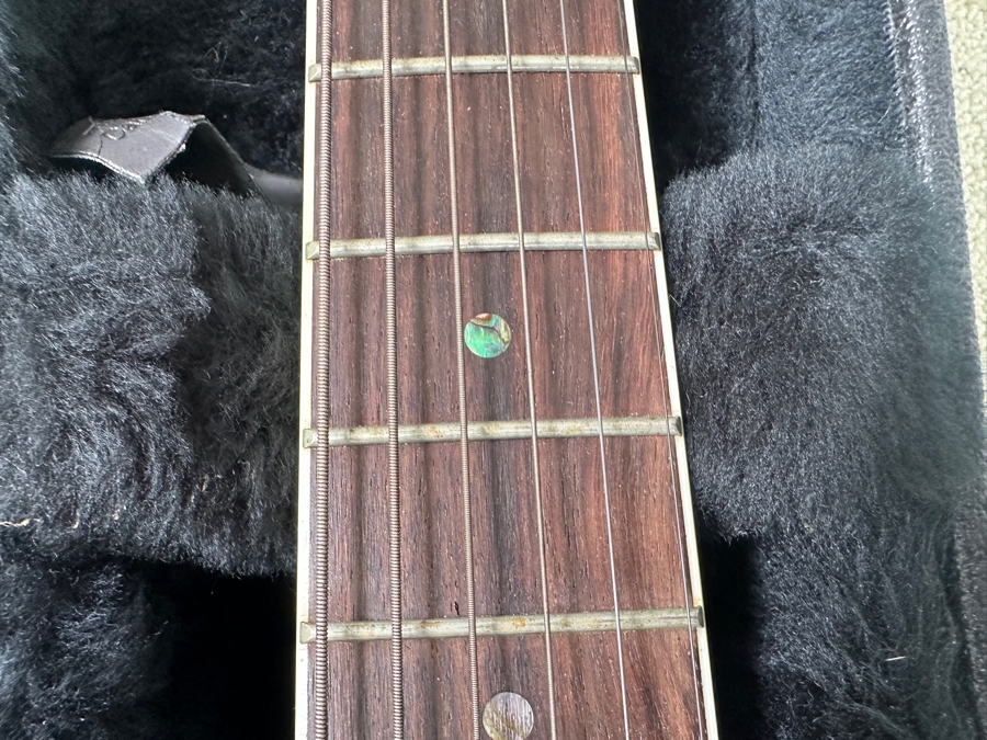 Just Added - Dean Acoustic Guitar Model No. Exotica FM GBL Blue Flame With Hardcase With Preamp And Pickup [Photo 4]