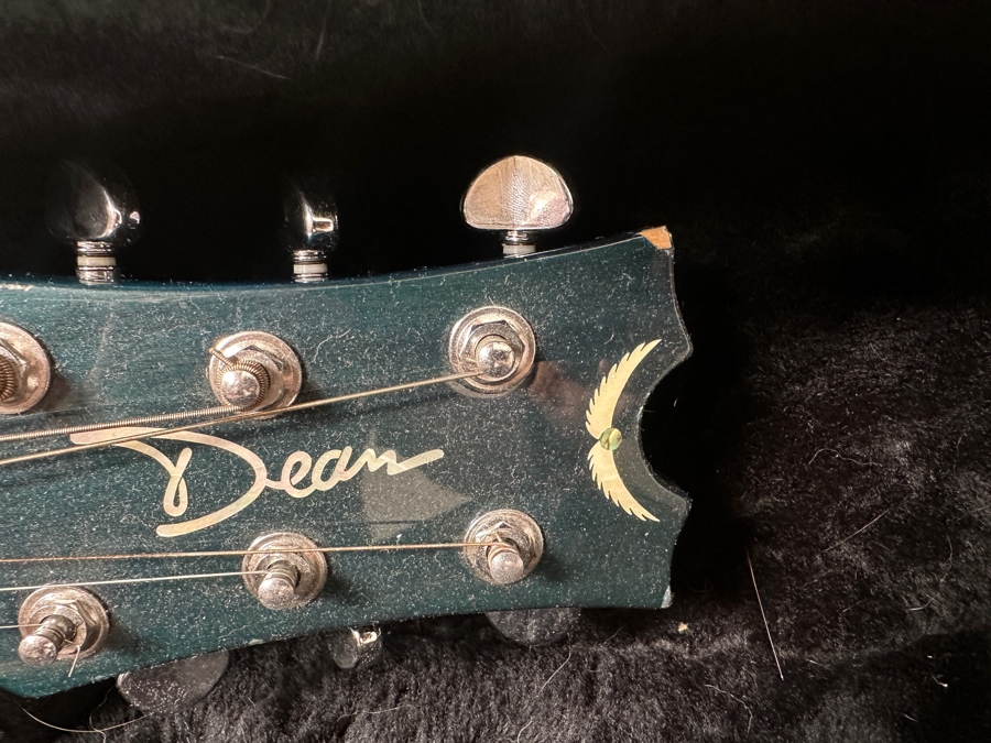 Just Added - Dean Acoustic Guitar Model No. Exotica FM GBL Blue Flame With Hardcase With Preamp And Pickup [Photo 6]