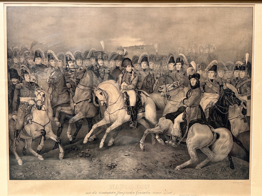 Just Added - Napoleon And His Generals 19th Century Print By Meisler 29 X 22.5 Framed 38 X 27.5 [Photo 2]