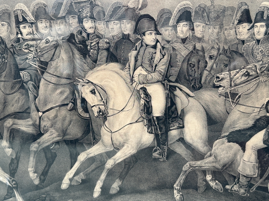 Just Added - Napoleon And His Generals 19th Century Print By Meisler 29 X 22.5 Framed 38 X 27.5 [Photo 4]