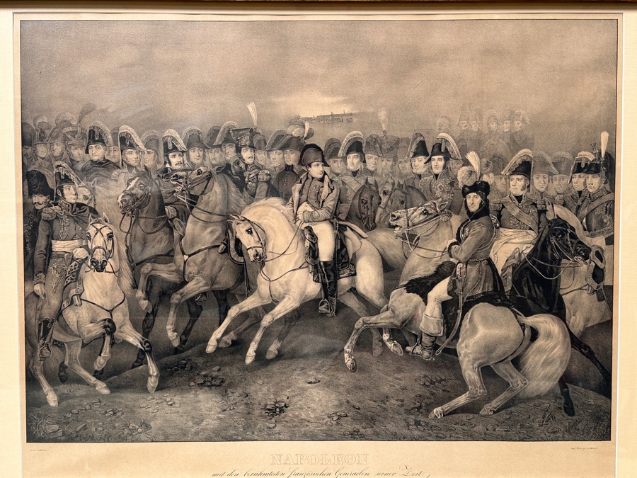 Just Added - Napoleon And His Generals 19th Century Print By Meisler 29 X 22.5 Framed 38 X 27.5 [Photo 3]