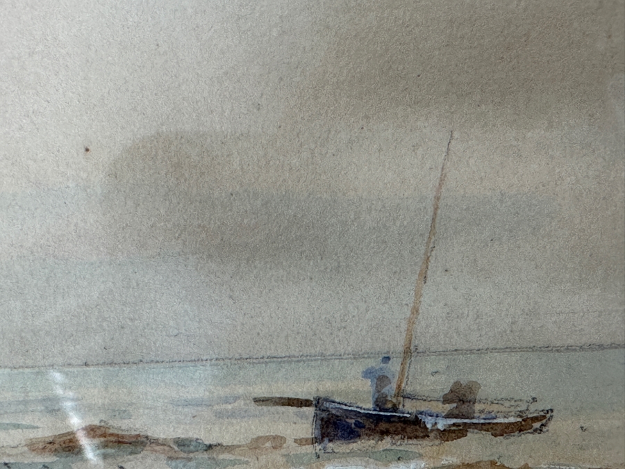 Just Added - Thomas Sidney (19/20th Century, United Kingdom) Original Watercolor Painting On Paper Titled 'Lynmouth Devon' 24 X 9 Framed 31.5 X 17 [Photo 5]